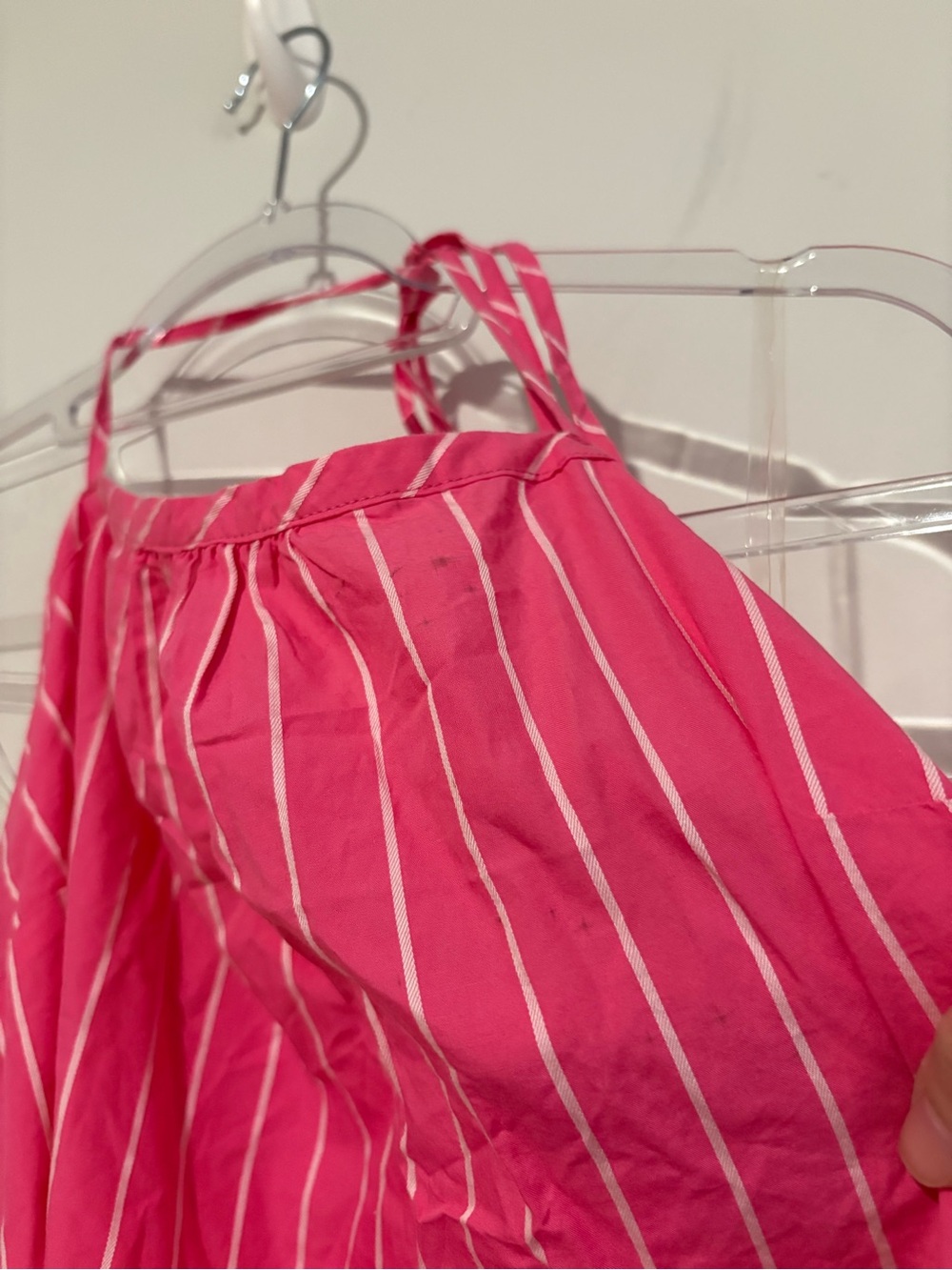 A New Day Sleeveless Shift Mini Dress pin Striped Pink White Size medium - Picture 7 of 10